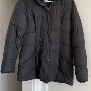 Black maternity puffer coat